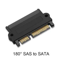 זווית ישרה OULLX מקצועי SFF-8482 SAS ל SATA 180 ממיר מתאם תואר 90 זווית ישרה הראש ישר לוח האם (5)