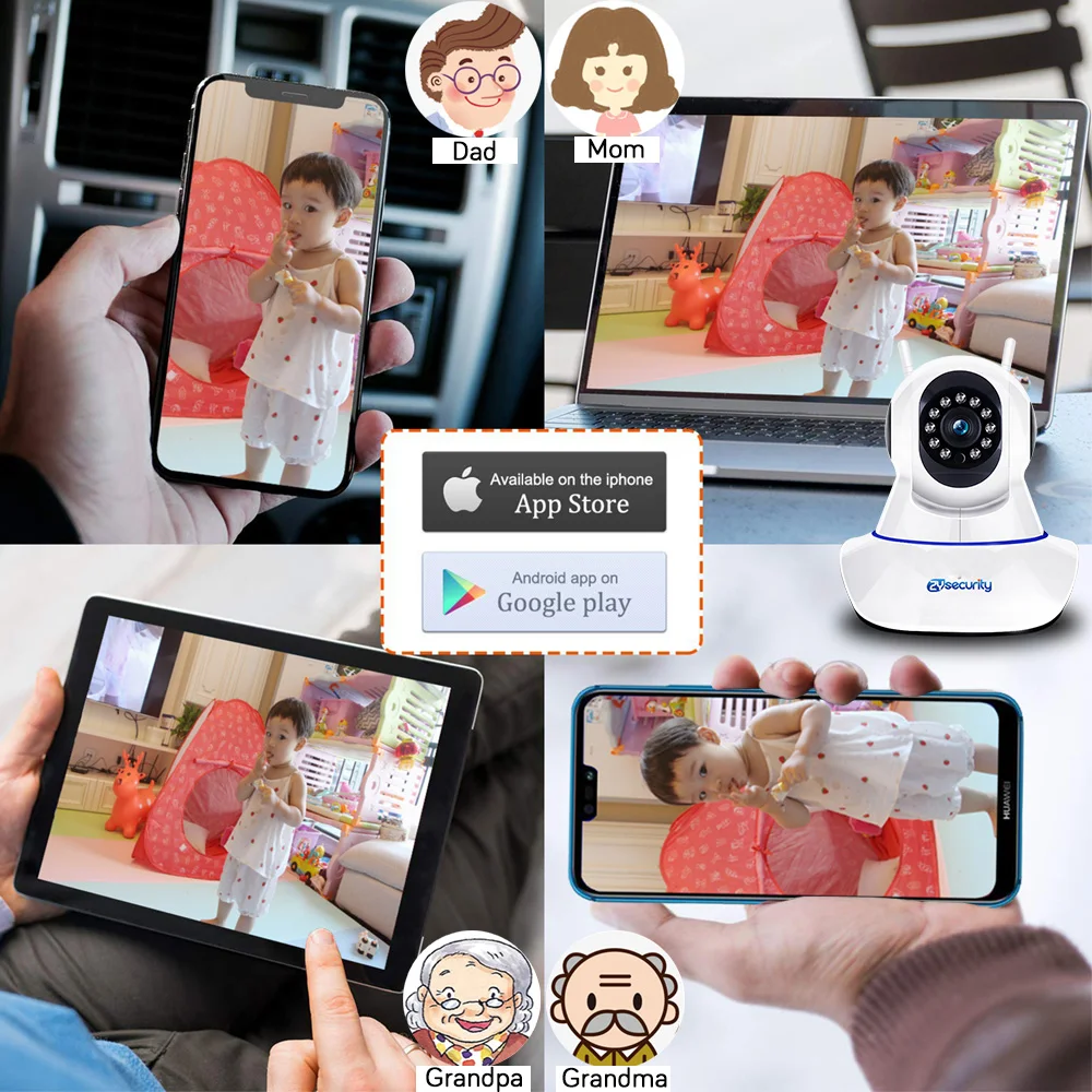1080p беспроводная домашняя WiFi ip-камера Yoosee с автоматическим отслеживанием облачная SD карта двухсторонняя аудио CCTV камера безопасности