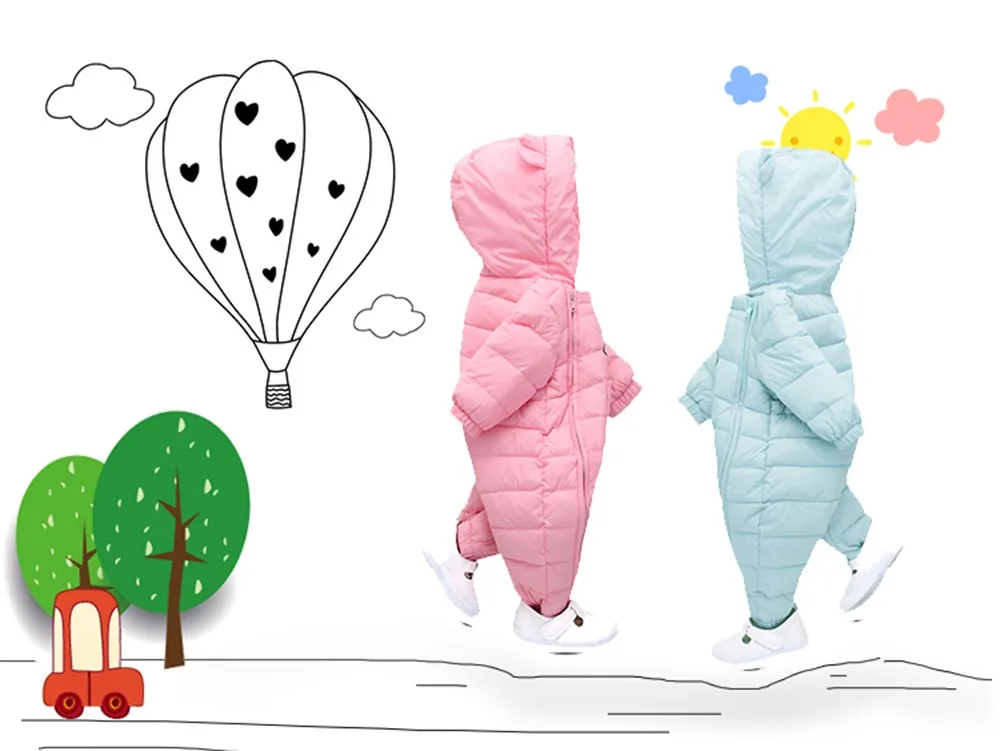 Детские комбинезоны высокого качества; зимняя детская теплая одежда из плотного хлопка; комбинезон; детская верхняя одежда; одежда для малышей