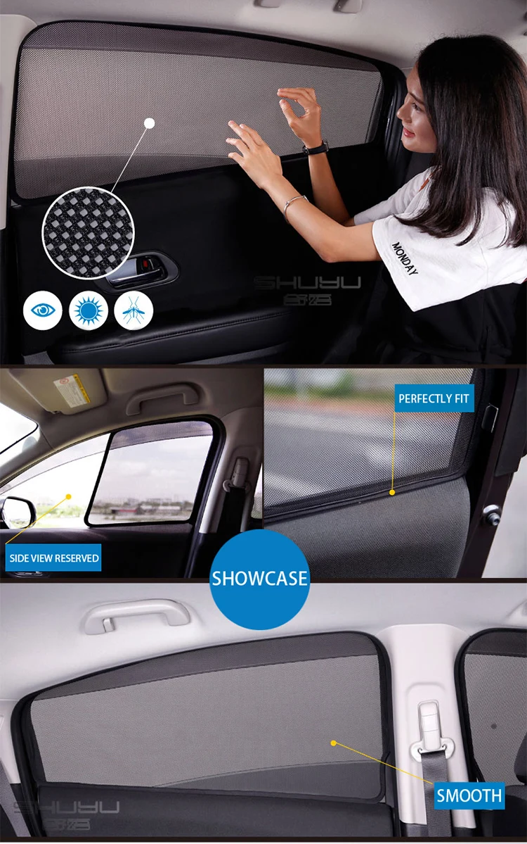 For BYD Atto 3 Yuan Plus 2022 2023 Magnetic Car Sunshade Front Windshield Frame Curtain Rear Side Window Sun Shades Act 3