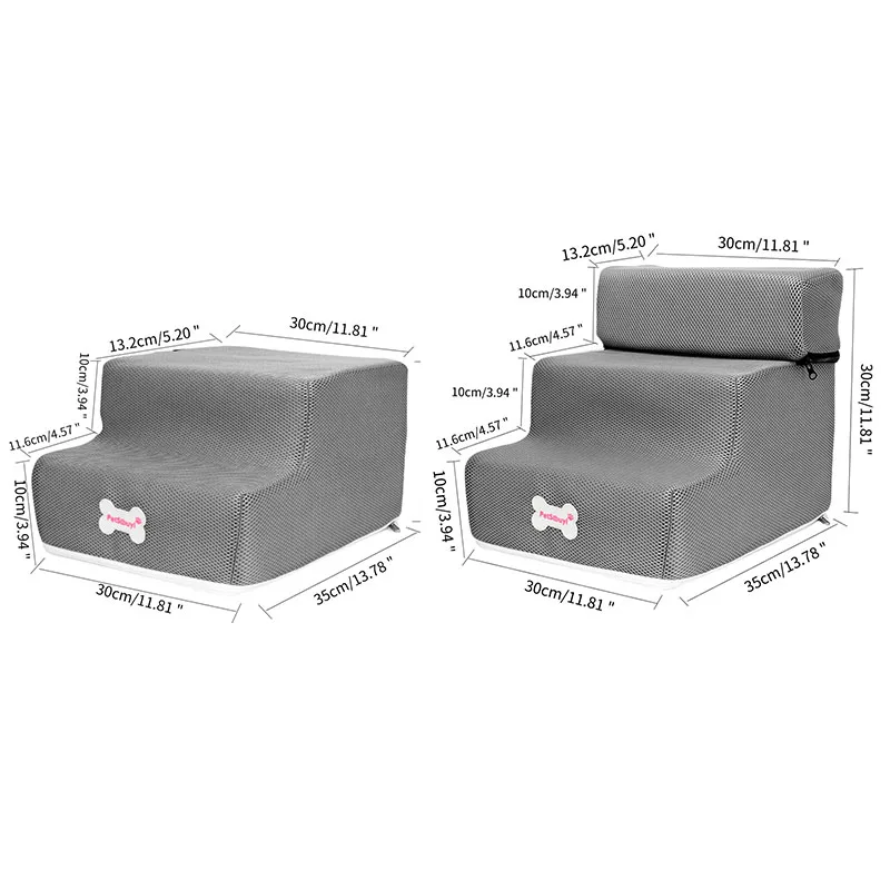 Rampe Pour Chien En Bois Réglable 30-40 Cm - 70x35 Cm, Antidérapante, Pour Lit, Canapé, Voiture - Idéale Chiots, Seniors