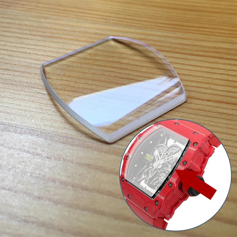 Cristallo Di Vetro Zaffiro Per Orologio Automatico Richard Mille Rm35 Ntpt 42.70X49.94Mm