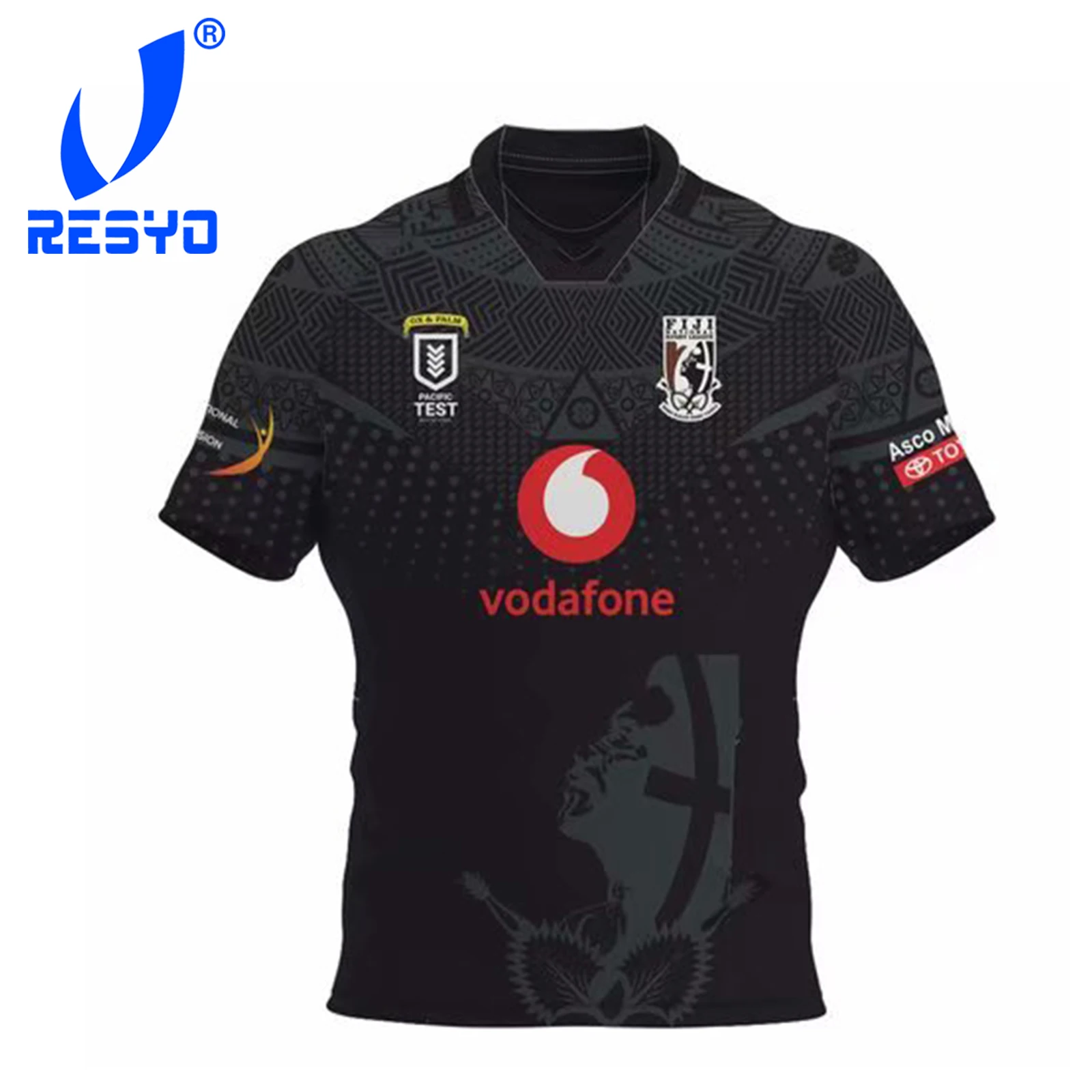 

RESYO for FIJI BATI 2019 Men's Replica Jersey Rugby Sport shirt Size:S-3XL Free Shipping