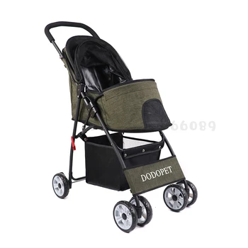 

Small and medium cat dog pet stroller Foldable XS four-wheel easy to install Quick disassembly
