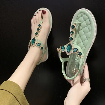 

Ankle Strap Flat Sandal Shoe Comfort Shoes For Women Luxury Sandals Clear Heels Suit Female Beige All-Match 2019 Women's Flower