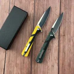 ST 123 bolso faca de dobramento g10 lidar com d2 lâmina sobrevivência caça tático faca acampamento ao ar livre faca caça edc multi ferramentas