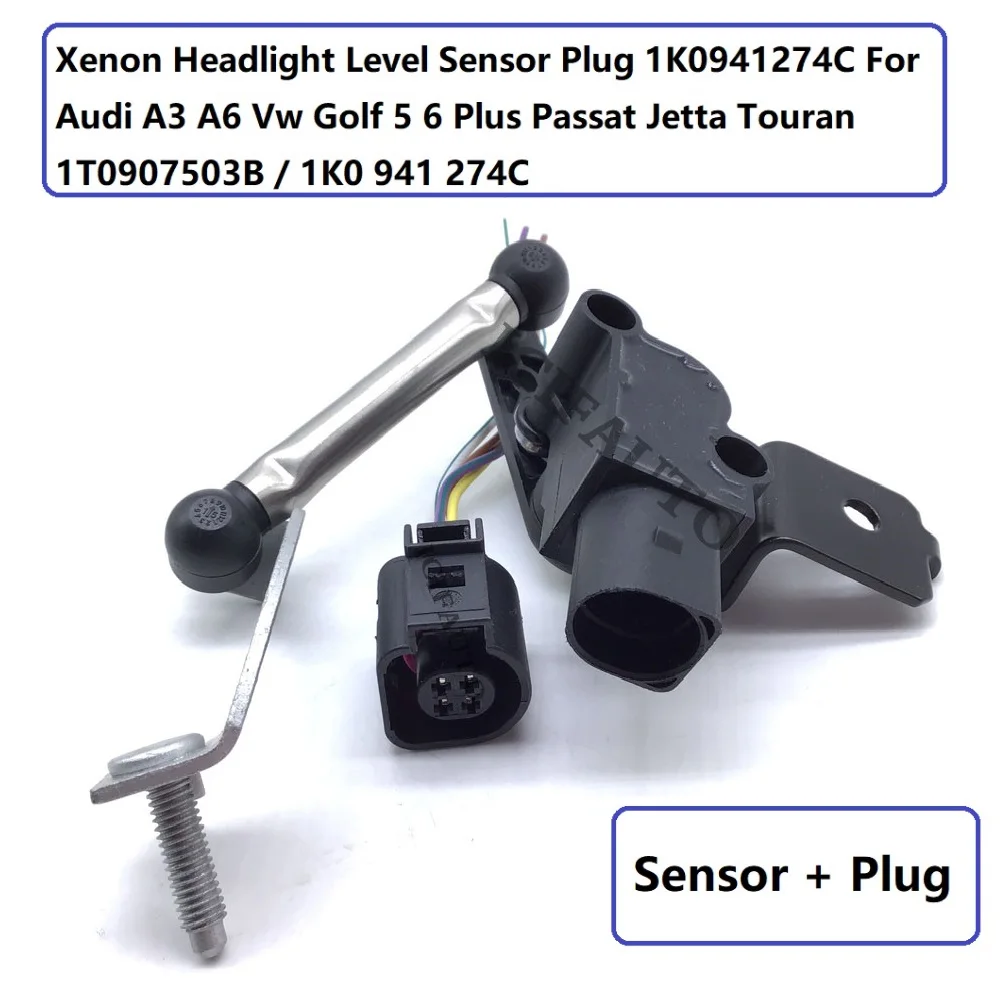 1K0941274C Xenon Headlight Level Sensor + Plug For Audi A3 A6 Vw Golf 5 ...
