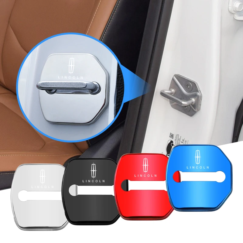 4 шт. защитные накладки на дверные замки для автомобилей Lincoln Continental Navigator MKC MKT MKZ MKX