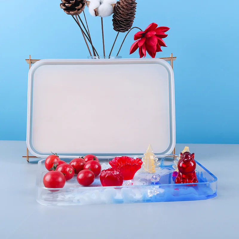 YZY Super Big Dish Mold Funny DIY Silicone Mold Resin Make Your Own Tray Plate Epoxy Resin Molds Fluid Art Supplies Home Deco