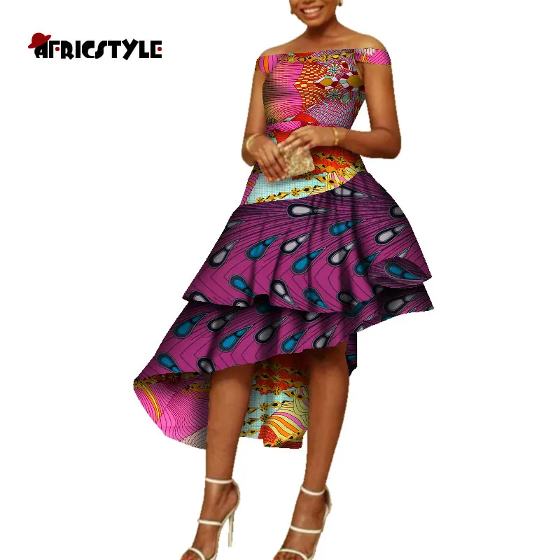 Новое Женское платье без рукавов в африканском стиле, платья Анкары, Коктейльные Вечерние платья WY5327 - Цвет: 7