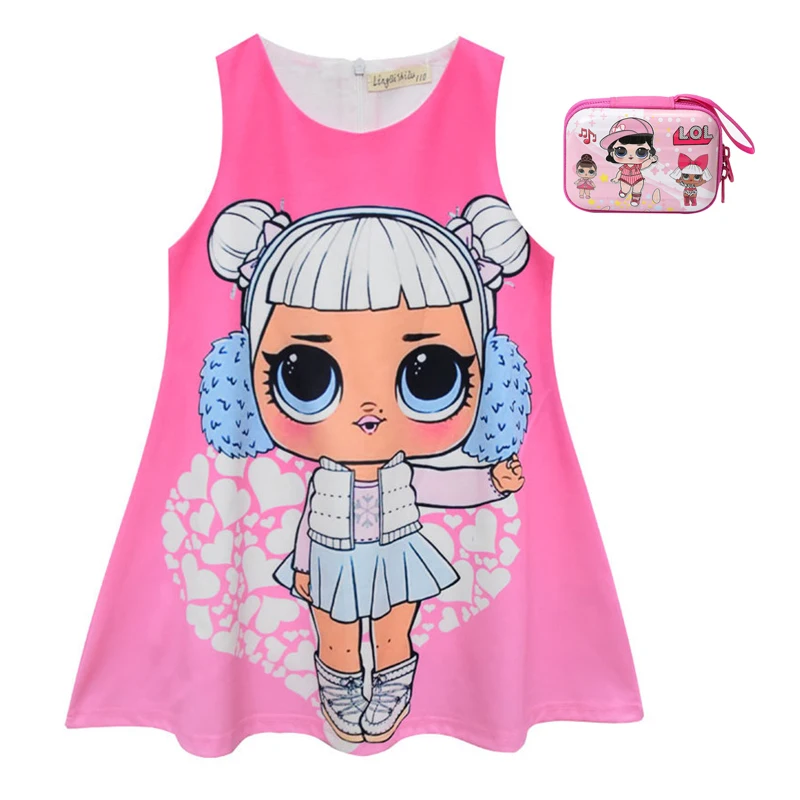 Платья без рукавов для маленьких детей; летнее От 3 до 11 лет платье с героями мультфильмов для девочек; одежда для детей; платье принцессы для девочек; детские топы
