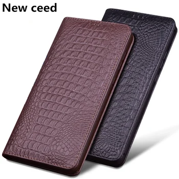

Luxury Natural Leather Magnetic Phone Bag Cases For OnePlus 7T Pro/OnePlus 7T Flip Covers Holsters Coques Standing Funda Hoes