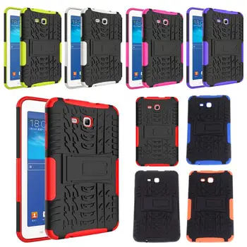

TPU and PC Hybrid Cover Anti-scratch Protective Shell with Kickstand For Samsung Galaxy Tab3 Lite T110 T116