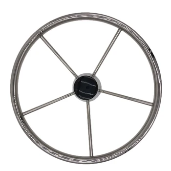 

15.5" Boat Steering Wheel Chrome 5 Spoke Marine Steering Wheel 3/4" Tapered Shaft For Yacht Speedboat Boat Accessories Marine