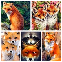 GATYZTORY 5D алмазная живопись Полная площадь DIY домашний декор мозаика Стразы Картина на холсте с логотипом на заказ настенные фотографии лисы на заказ