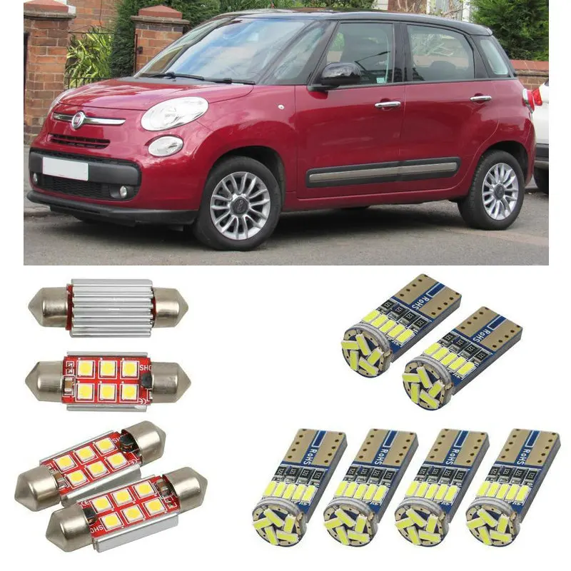 Внутренние светодиодные Автомобильные фары для Fiat 500L 351 352 хэтчбек 500x334 купольные