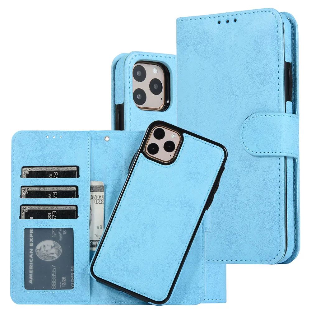 iphone 12 pro max phone case Wallet Flip Case For iPhone 13 12 Mini 11 Pro XS Max XR X 8 7 6 6s 5 5s SE 2020 Plus Leather Magnetic Etui Detachable Card Cover iphone 12 pro max wallet case