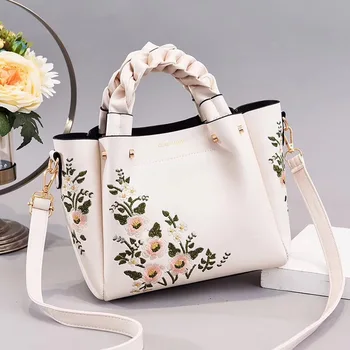 

Handbag 2020 new ladies sweet flowers pu leather trend handbags fashion ladies shoulder messenger bag