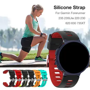 

6 Colors Strap For Garmin Forerunner 235 Lite 220 735XT Smart watch Silicone 22MM Replacement Band Sport Strap Bracelet TXTB1