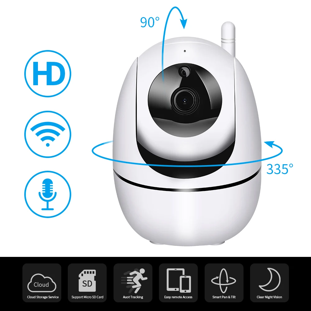 

1080P Wireless WiFi IP Camera Night Vision Baby Pet Monitor For Home Security EU/US/AU/UK Plug