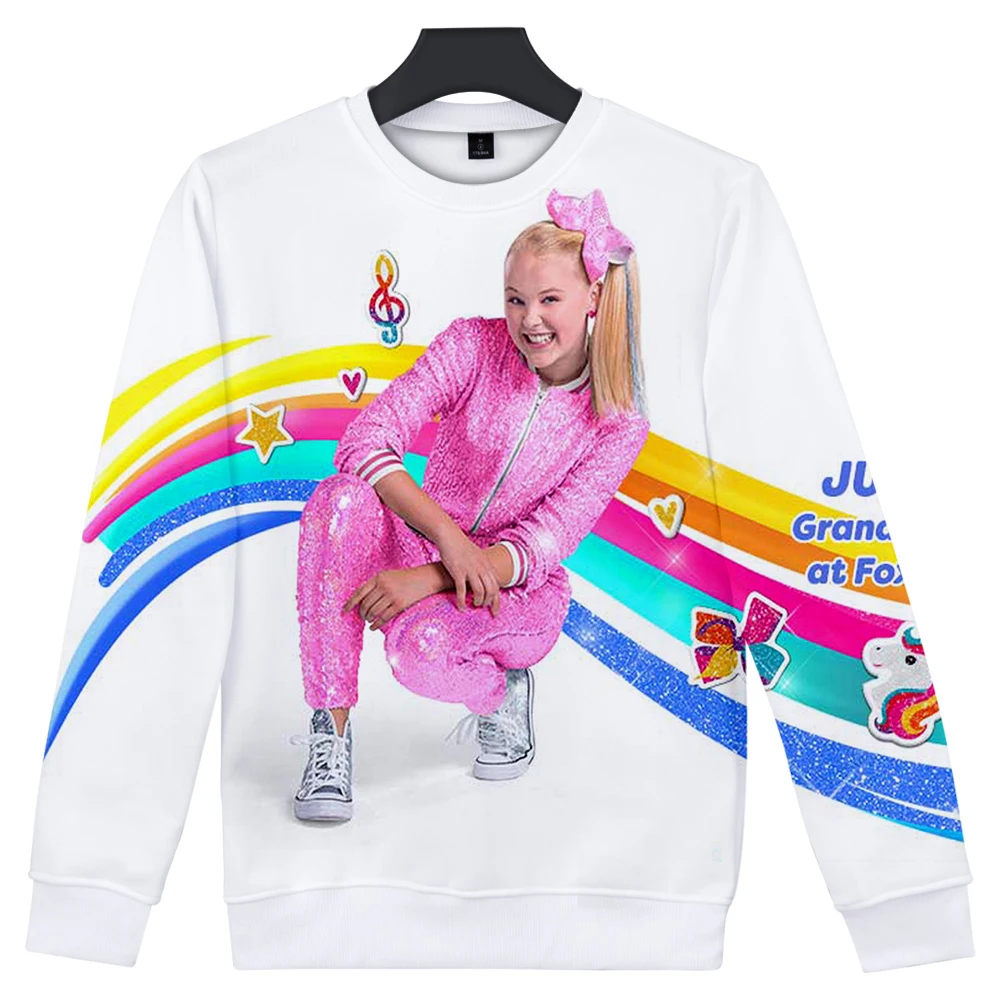 Новинка, JOJO SIWA, с 3D принтом, для женщин/мужчин, с круглым вырезом, толстовки, модные, с длинным рукавом, толстовка,, модная уличная одежда