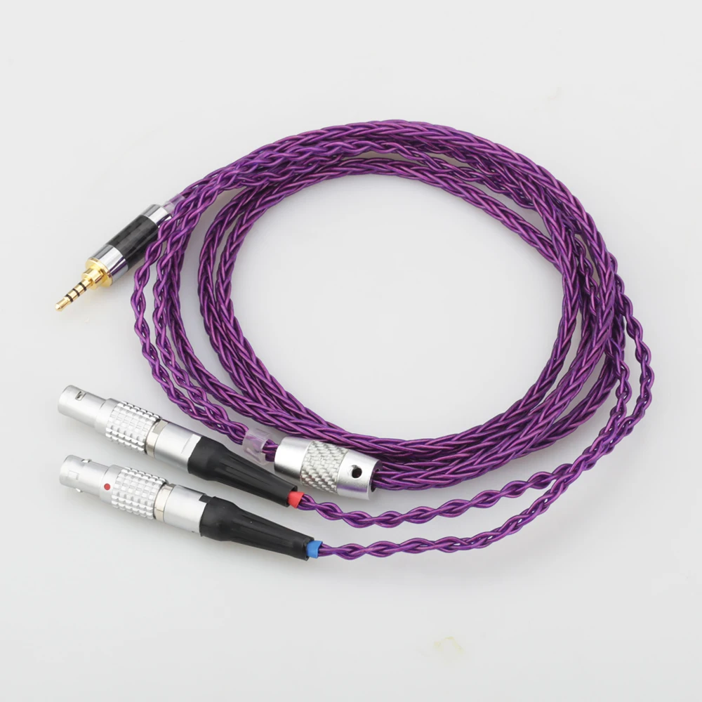Hifi 8 Core 7N Occ Placcato Argento Cuffie Cavo Di Aggiornamento Cavo Di Ricambio Per Focale Utopia Elear Cuffie
