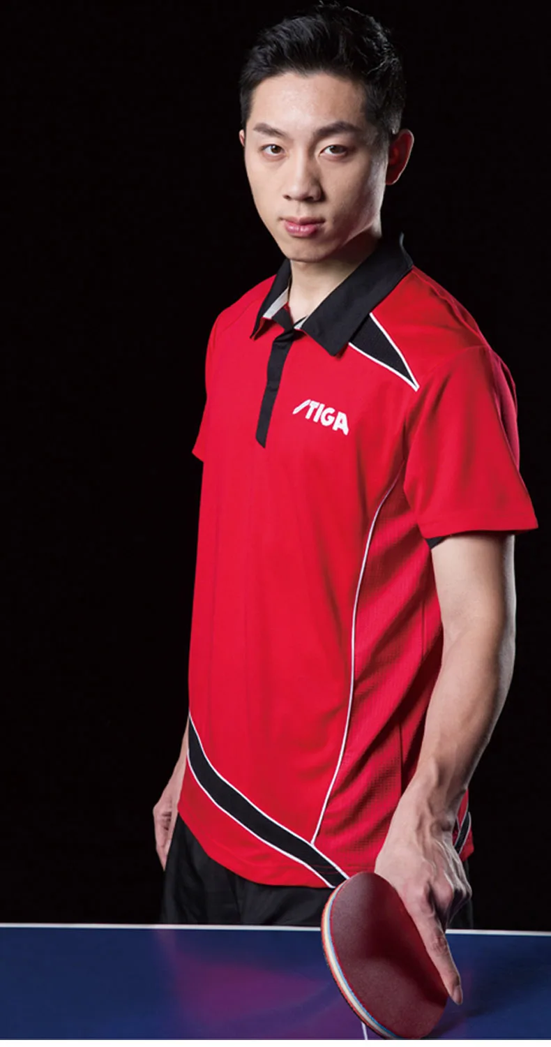 Original Stiga Table Tennis Clothes Sportswear Quick Dry Short Sleeved Men Ping Pong Shirt Women Sport Jerseys 75121/75141