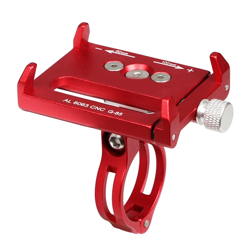 Велосипедный держатель для мобильного телефона из алюминиевого сплава крепление для мобильного телефона для мотоцикла горный велосипед GT66 - Цвет: Красный
