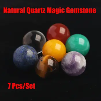 

7Pcs 20MM Natural Sphere Large Crystal Ball Healing Stone Gemstone Mineral Crystal Ball Stone