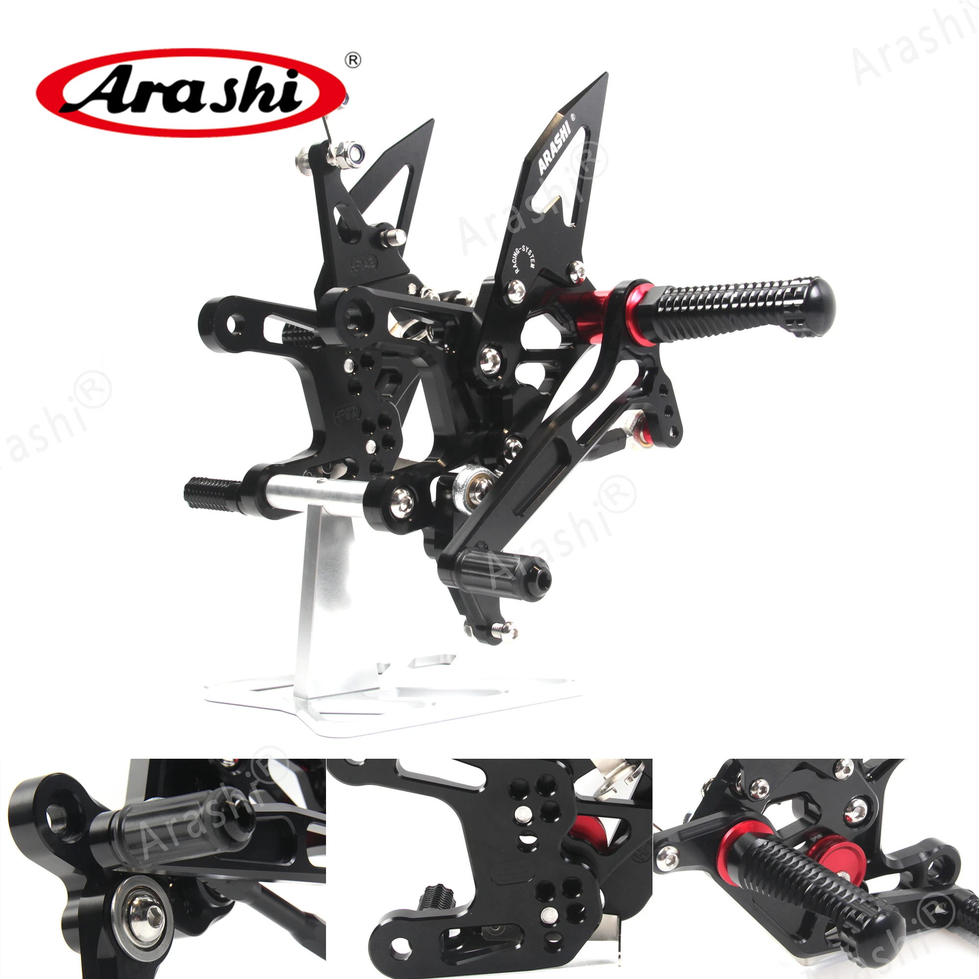 

Arashi NINJA ZX10R / ZX1000 CNC Adjustable Rearset For KAWASAKI ZX-10R ZX 1000 ABS 2016 - 2020 QS Rear Footrest Foot Pegs 2017