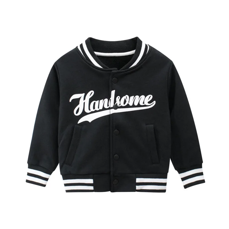 Children's jacket baseball uniform Toddler Kids Baby Boys Sweatshirt Letter Coats Warm Jacket Winter Tops Clothes#4O07