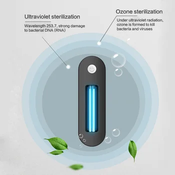 

Ultraviolet Germicidal Light Portable USB Rechargeable UVC Disinfection Sterilizer Kill Germs Dust Mite UV Lamp For Home Toilet
