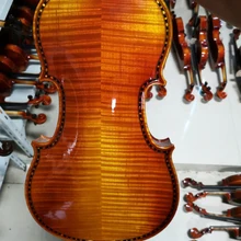 Разноцветная ракушка, инкрустированная вручную резная скрипка, 4/4 цельный деревянный одноплатный натуральный зернистый дорожный скрипка высокого качества струнный инструмент