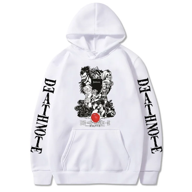 Oversized Men's Hoodie Death Note Anime Harajuku Top Funny Anime Print Unisex Cosplay Cool Sweatshirt Black Clothes Hip Hop Top