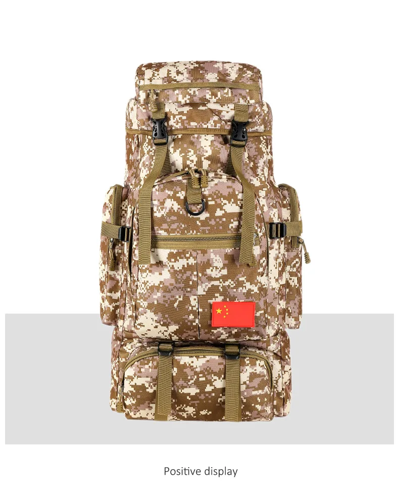 Men's 75L Sports Military Backpack Outdoor Waterproof Tourist Tactical Hiking Bag Camouflage Large Capacity Army Travel Rucksack