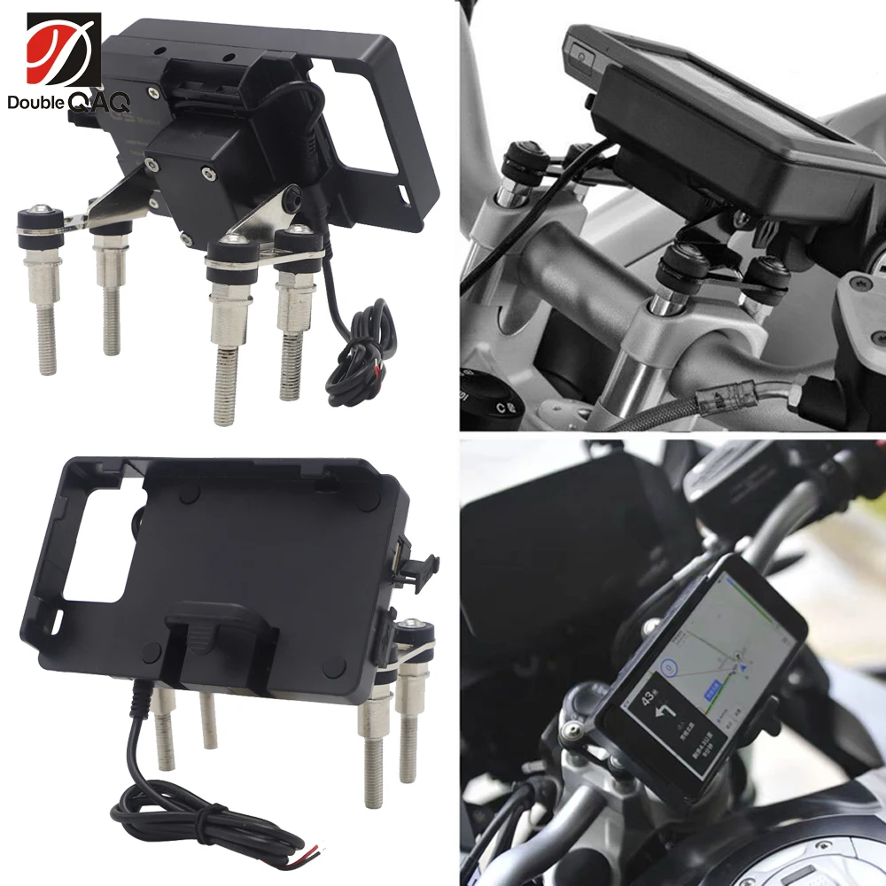 

handlebar mobile phone Navigation bracket USB phone charging for BMW F750GS F750GS F800GS F700GS R1200RS R1200R 12mm