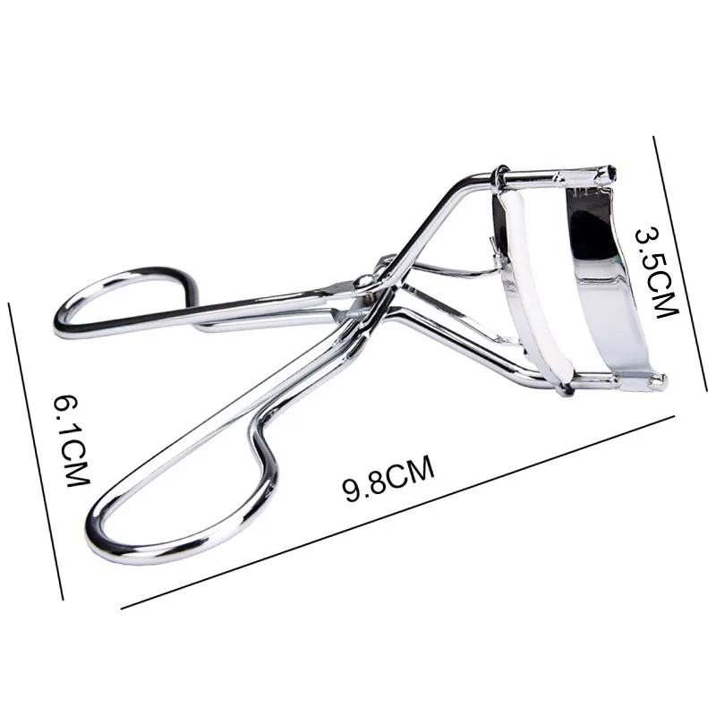 Eyelash Curler 1PC Silver White Curl Eyelash Curler Stainless Steel Eyelash Cosmetic Makeup Curler Curling Eyelashes Tool