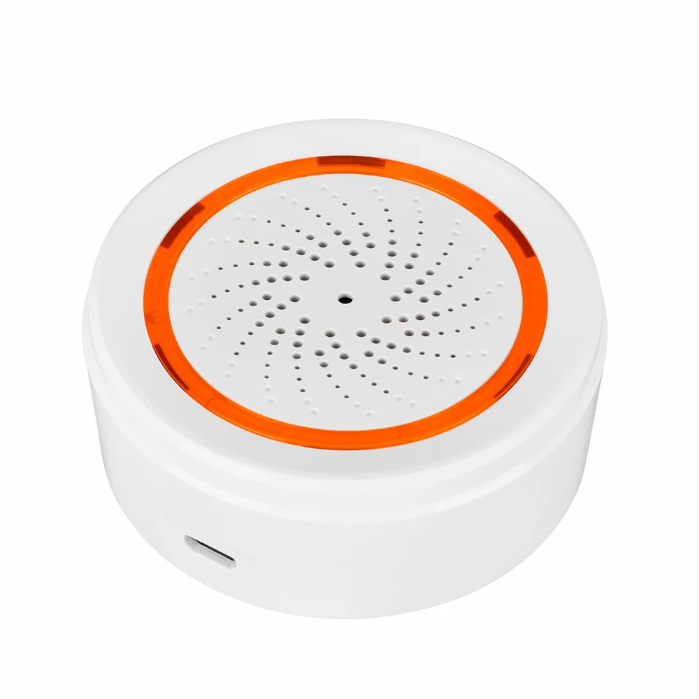 Tuya Smart Temperature Humidity 90DB Battery Built-in Siren Alarm 3 in 1 ZigBee Sensor 90DB Sound Light Sensor