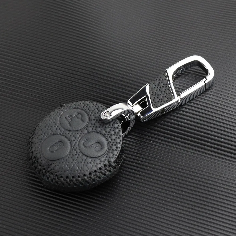 Кожаный дистанционный держатель брелок для Mercedes Benz Fortwo Forfour City Roadster Smart Fob оболочка рукав
