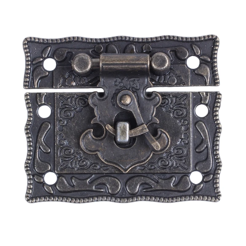 

Wood Case Chest Box Rectangle Clasp Closure Hasp Latches Bronze Tone