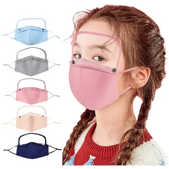 

5pcs Kids Reusable Protect Face Cover Scarf With Breather Valve And Detachable Eyes Shield Face Protection Safe