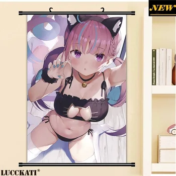 

Virtual youtuber hololive minato aqua panties bikini breast cameltoe sexy loli cartoon anime wall scroll canvas painting poster