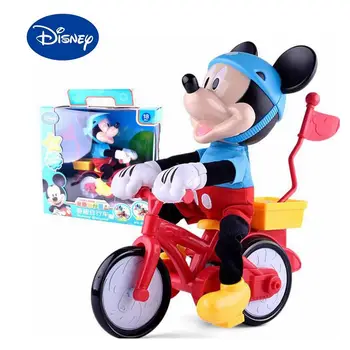 

Disney Mickey Cycling Electric Bicycle Toys Figure Mickey Rides Bike With Music Transportation Toy For Children Birthday Gift