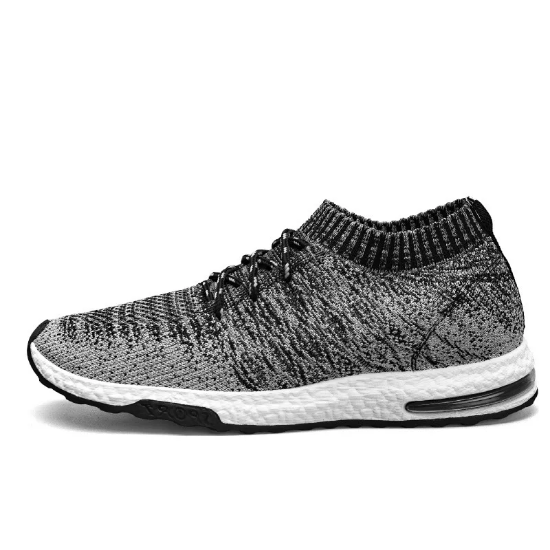 Мужские дышащие кроссовки Flyknit, повседневная обувь для отдыха, бега, спорта, тенниса, сетчатая мягкая прогулочная обувь