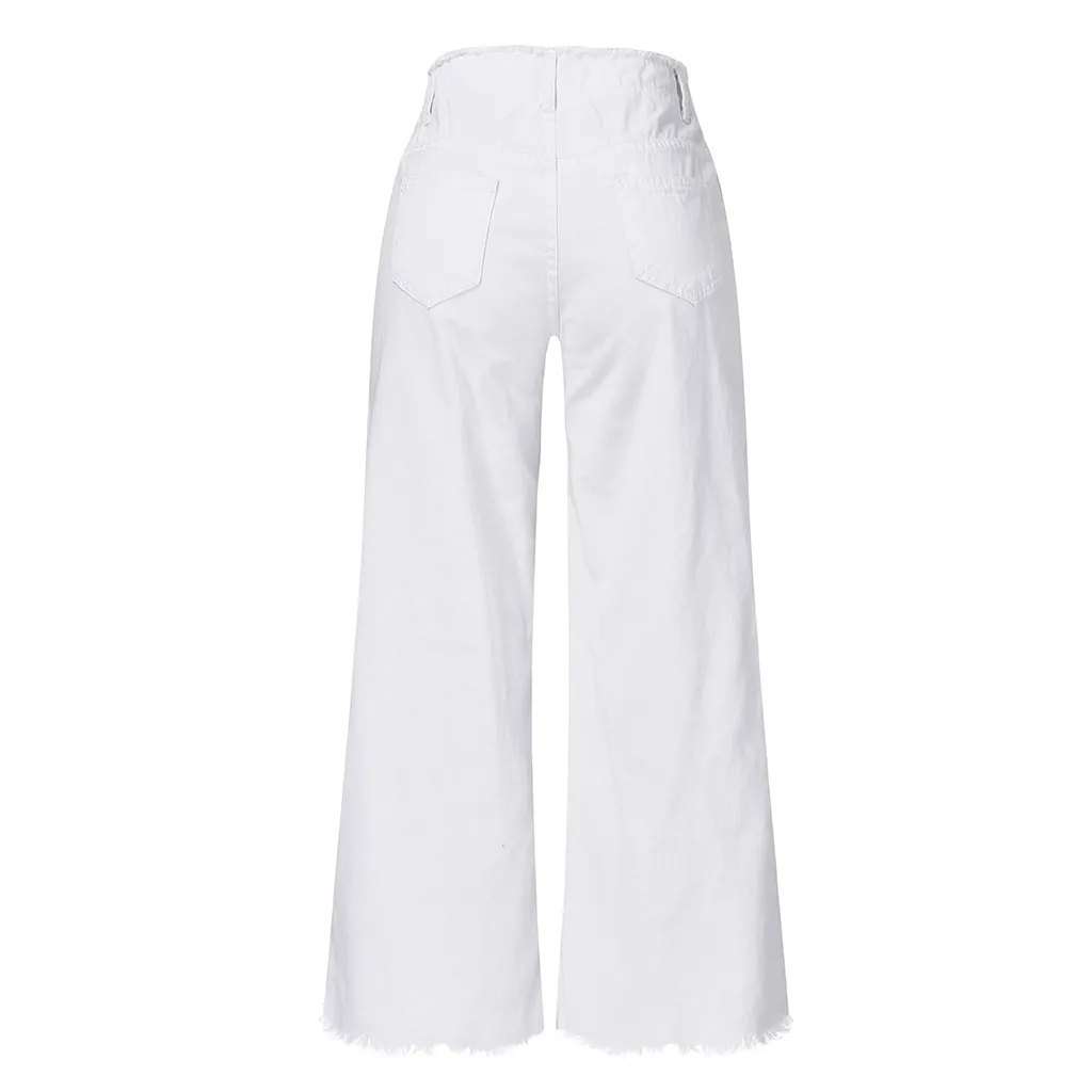 Jaycosin New Fashion Ladies Casual Wild Loose Leg High Waist Jeans Elastic Stretch Thin Female Soft Plus Size Leggins Jeans 10#4