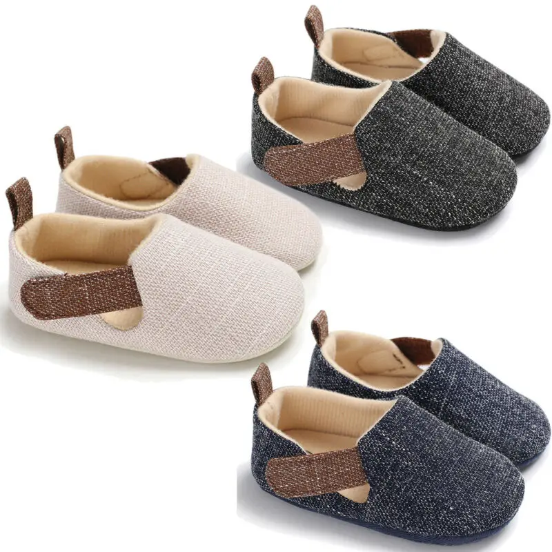 Autumn Winter Infant Toddler Baby Boy Crib Shoes Soft Sole Sneaker 0-18 Months
