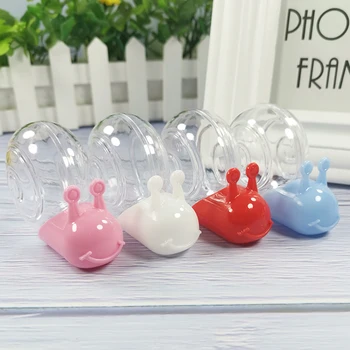 

Hot Selling Small Snail Design Lashes Package Eyelash Packaging Boxes With Tray Empty Natural Mink Lash Storage Candy Gift Case