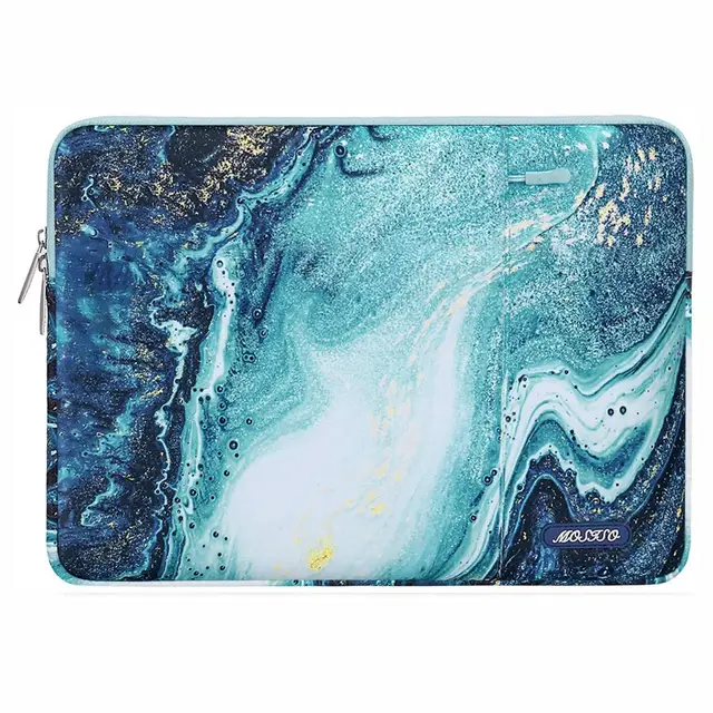 Laptop Bag Sleeve 13 14 15.6 inch Carrying Case For 2021 2020 Macbook Air Pro M1 Lenovo HP Dell Asus Acer Huawei Notebook Cover Vertical Wave Marble