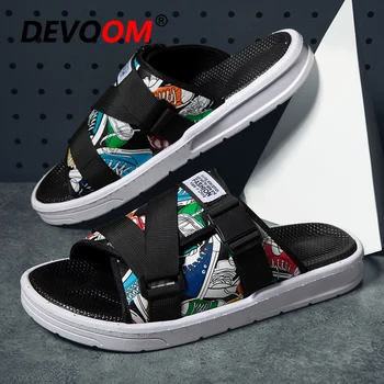 

2020 Fashion Street Slippers Men Fashion Slides Soft Sandals Men Summer Casual Male Shoes Indoor Home Slippers Sandalias hombre