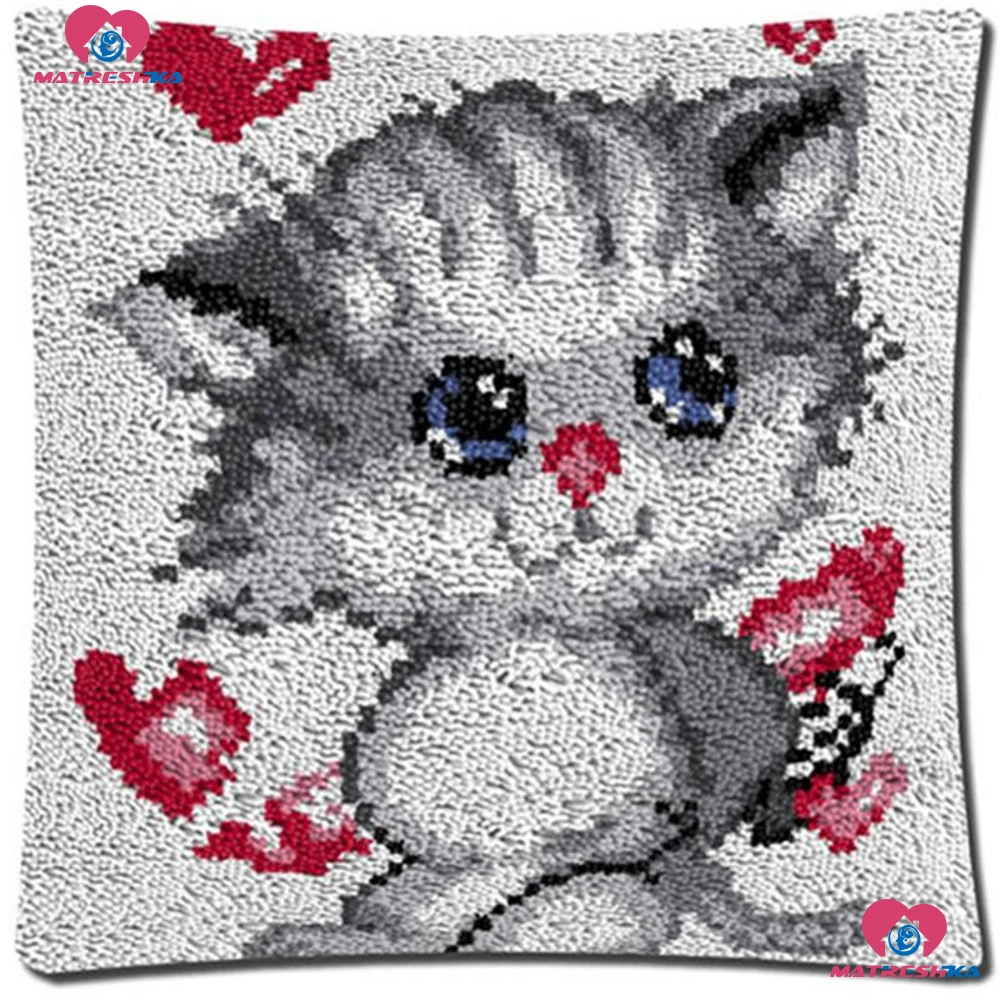 Diy Latch Hook Kits Cushion Cat Latch Hook Vloerkleed Printed Canvas Diy Latch Hook Rug Kit Home